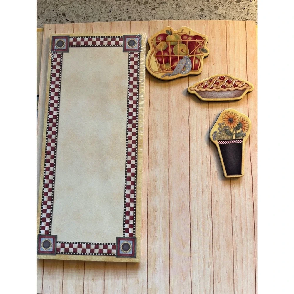 Debbie Mumm Home Cooking Recipe Keeper Binder Notepad Magnets Country Farmhouse